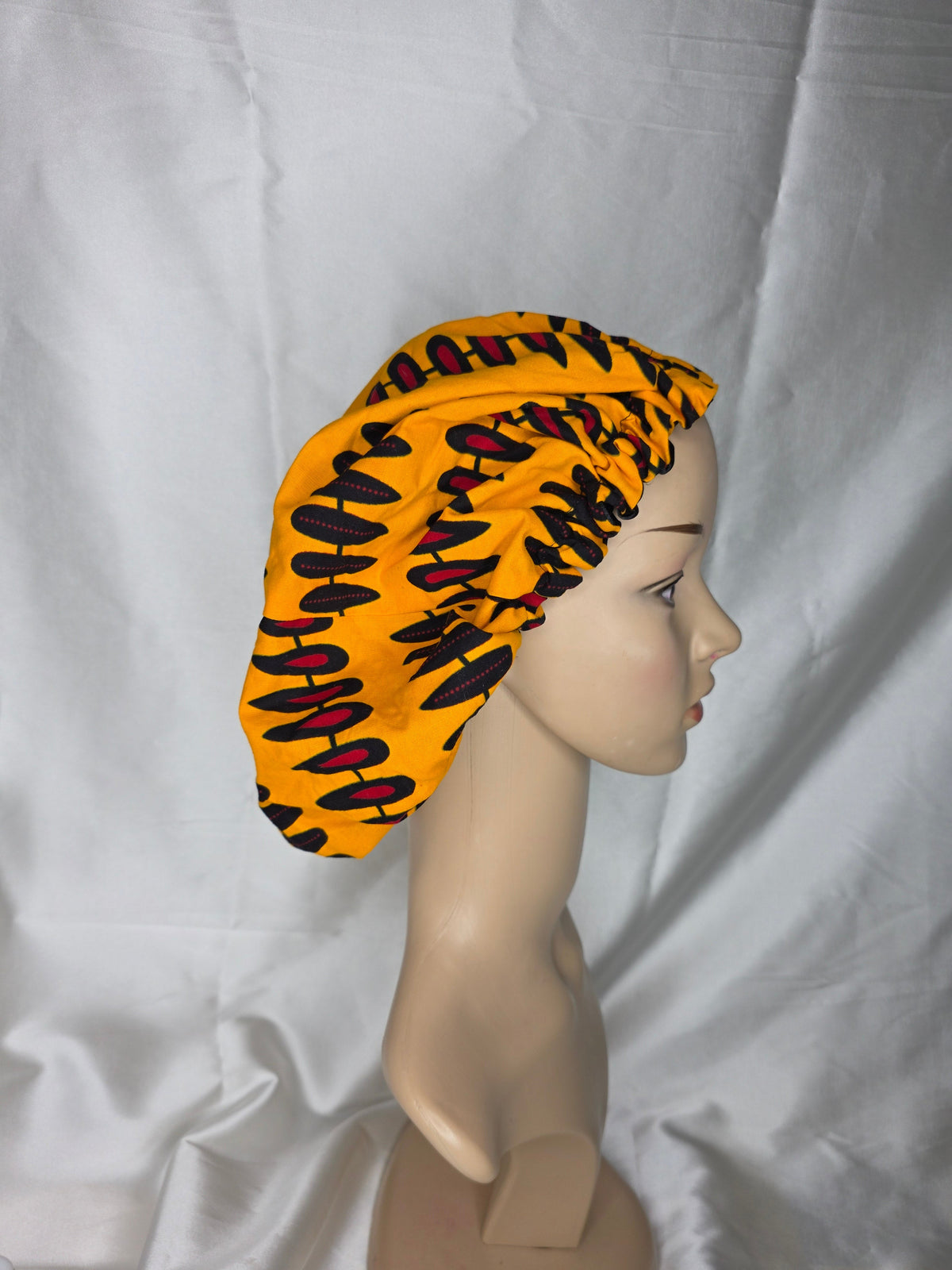 Sunburst Yellow Ankara Silk Bonnet