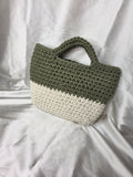 Army Green & Cream Yarn Bag