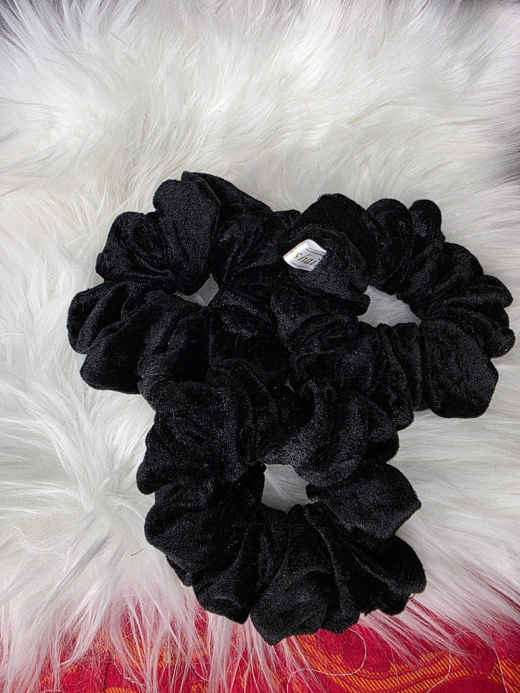 Onyx Black Velvet Scrunchie