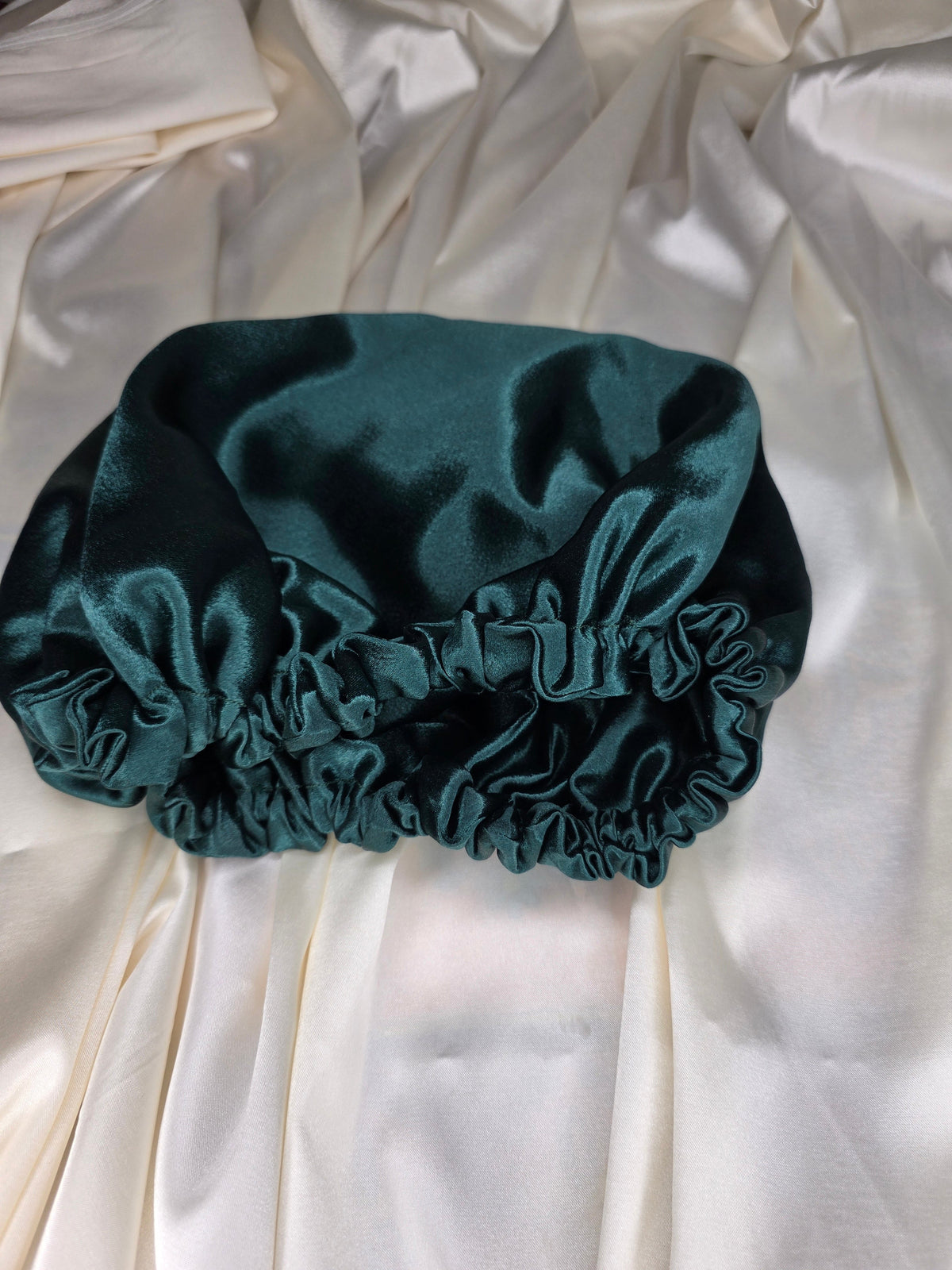 Emerald Satin Bonnet
