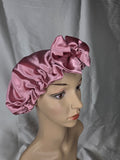 Dusty Rose Satin Sleep Bonnet