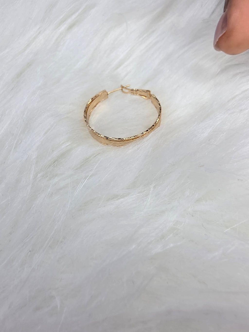 Gilded Ridge Huggie Earrings