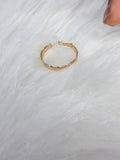 Gilded Ridge Huggie Earrings