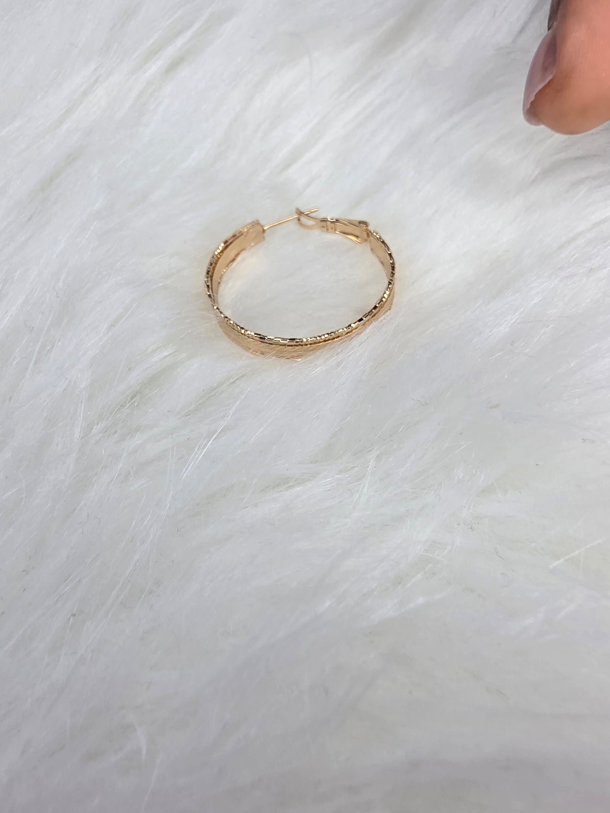 Gilded Ridge Huggie Earrings