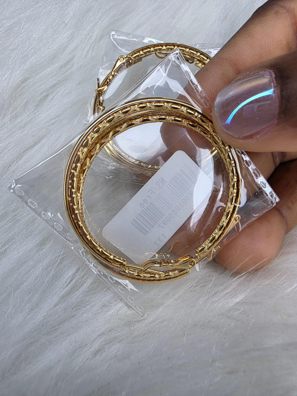 Greek Key Textured Hoops