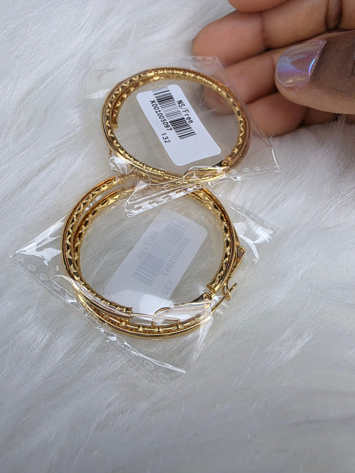 Greek Key Textured Hoops