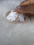 Grid Mesh Gold Hoops