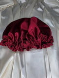 Teal Satin Bonnet