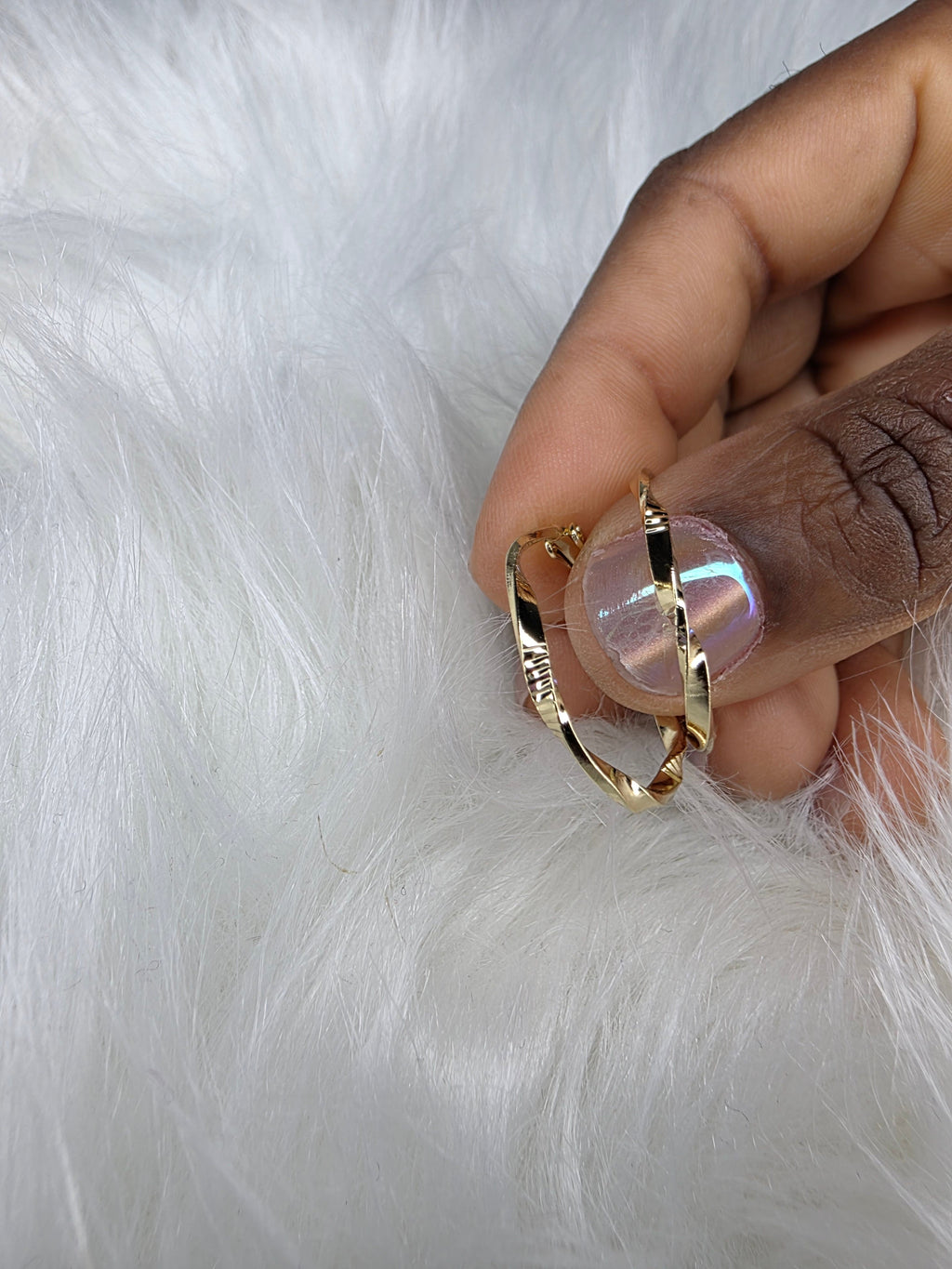 Twisted Wave Sculptural Hoops