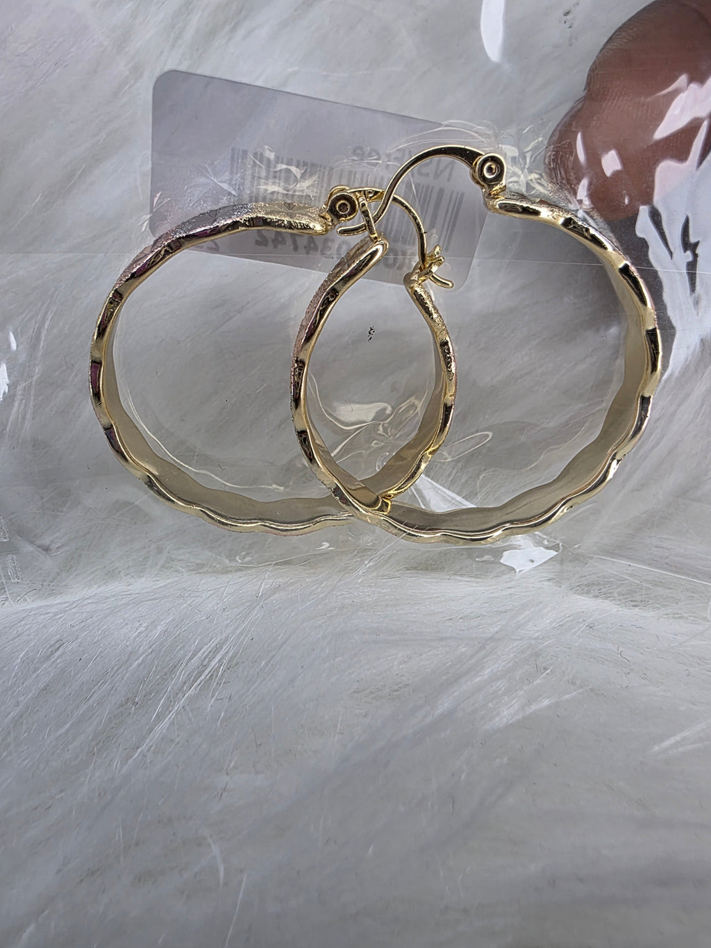 Tri-Color Diamond-Cut Earrings