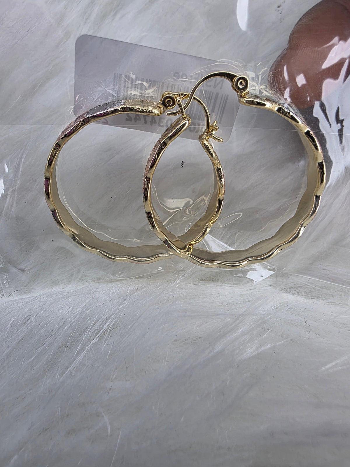 Tri-Color Diamond-Cut Earrings